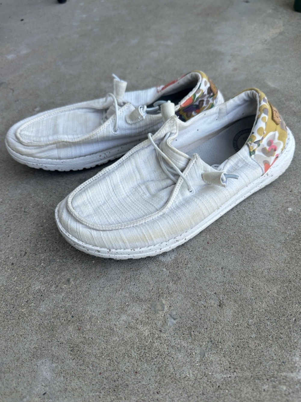 Women’s white Hey Dude size 7